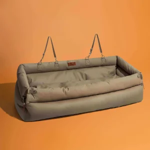 Large Deluxe Faux Leather Dog Car Seat Booster Bed - Urban Voyager - Image 24