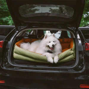 Large Deluxe Faux Leather Dog Car Seat Booster Bed - Urban Voyager - Image 18