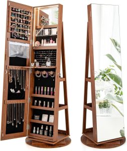💝 Specials of the week💝360° rotating full-length mirrored cabinets with tri-color LED lights to illuminate every treasure💄💍💎 - Image 8