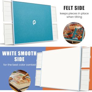 Rotating Puzzle Board with Drawers and Cover,Tilt&Lazy Susan - Image 3