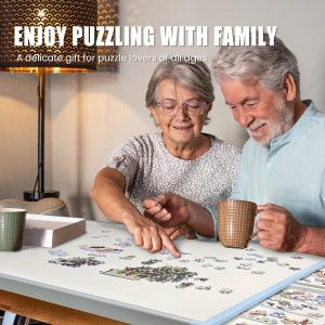Rotating Puzzle Board with Drawers and Cover,Tilt&Lazy Susan - Image 13