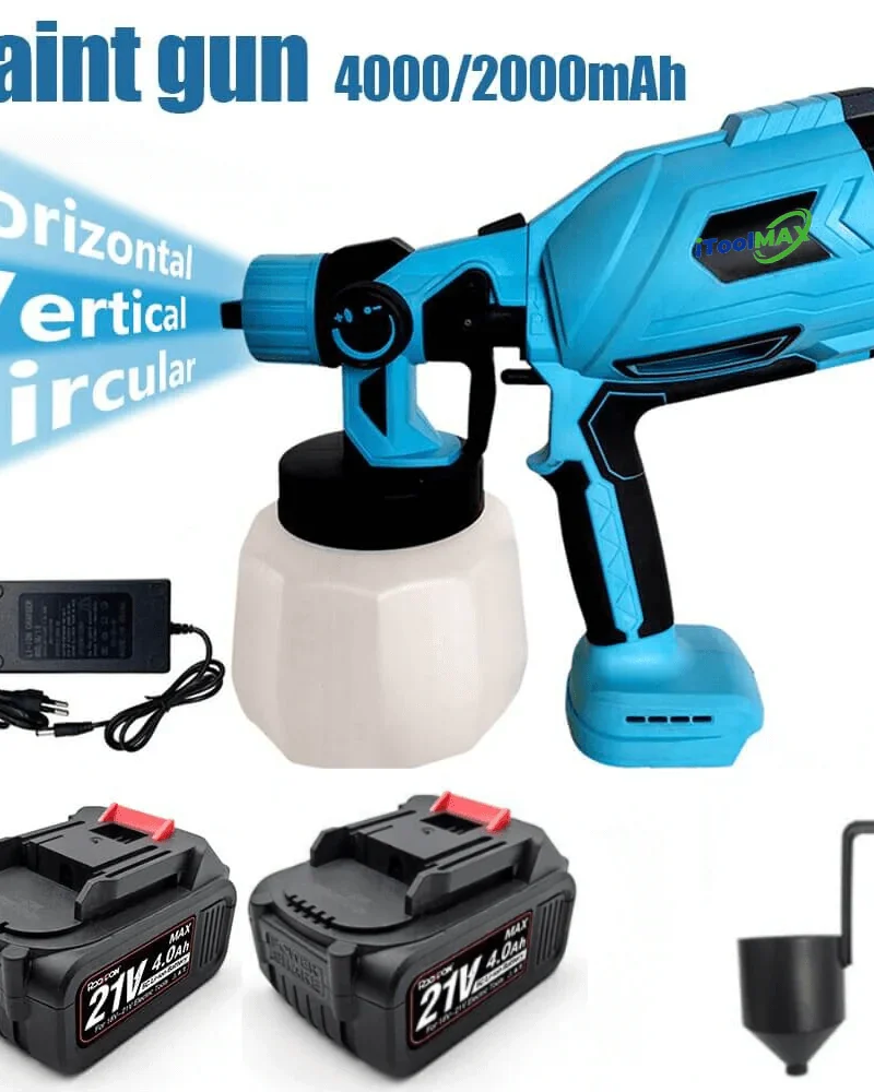 High-pressure Cordless Paint Sprayer with 2 Batteries