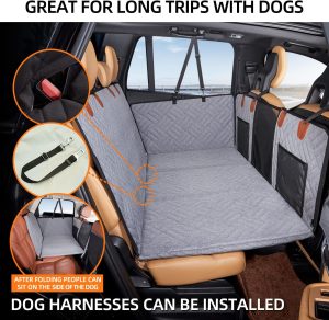 Back Seat Extender ,Dog Car Seat Cover, Camping Air Mattress, Hammock Travel Bed,Non Inflatable Car Bed Mattress for Car SUV Truck (Black) - Image 11