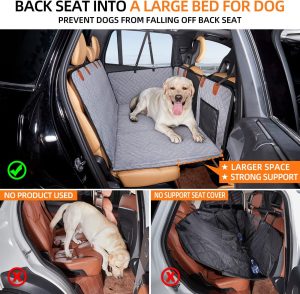 Back Seat Extender ,Dog Car Seat Cover, Camping Air Mattress, Hammock Travel Bed,Non Inflatable Car Bed Mattress for Car SUV Truck (Black) - Image 10
