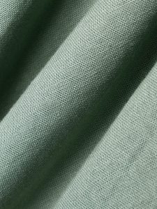 Maxi Linen Dress, 3/4 Sleeves, Square Neck, Lace Up, Linen Blend, Green - Image 5