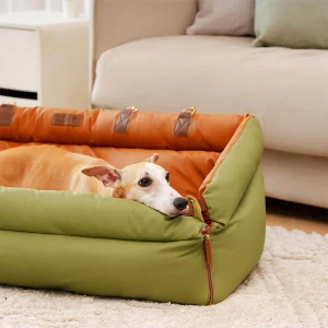Large Deluxe Faux Leather Dog Car Seat Booster Bed - Urban Voyager - Image 21