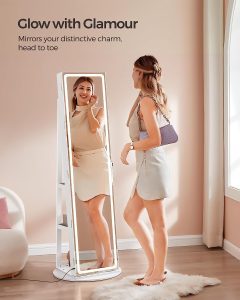 💝 Specials of the week💝360° rotating full-length mirrored cabinets with tri-color LED lights to illuminate every treasure💄💍💎 - Image 2
