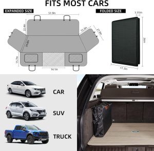 Back Seat Extender ,Dog Car Seat Cover, Camping Air Mattress, Hammock Travel Bed,Non Inflatable Car Bed Mattress for Car SUV Truck (Black) - Image 7