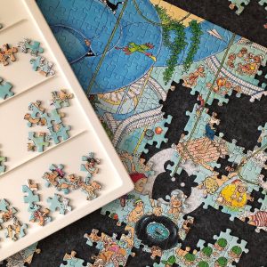 Rotating Puzzle Board with Drawers and Cover,Tilt&Lazy Susan - Image 6
