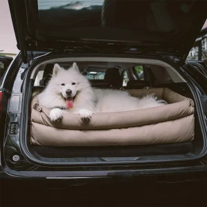 Large Deluxe Faux Leather Dog Car Seat Booster Bed - Urban Voyager - Image 17